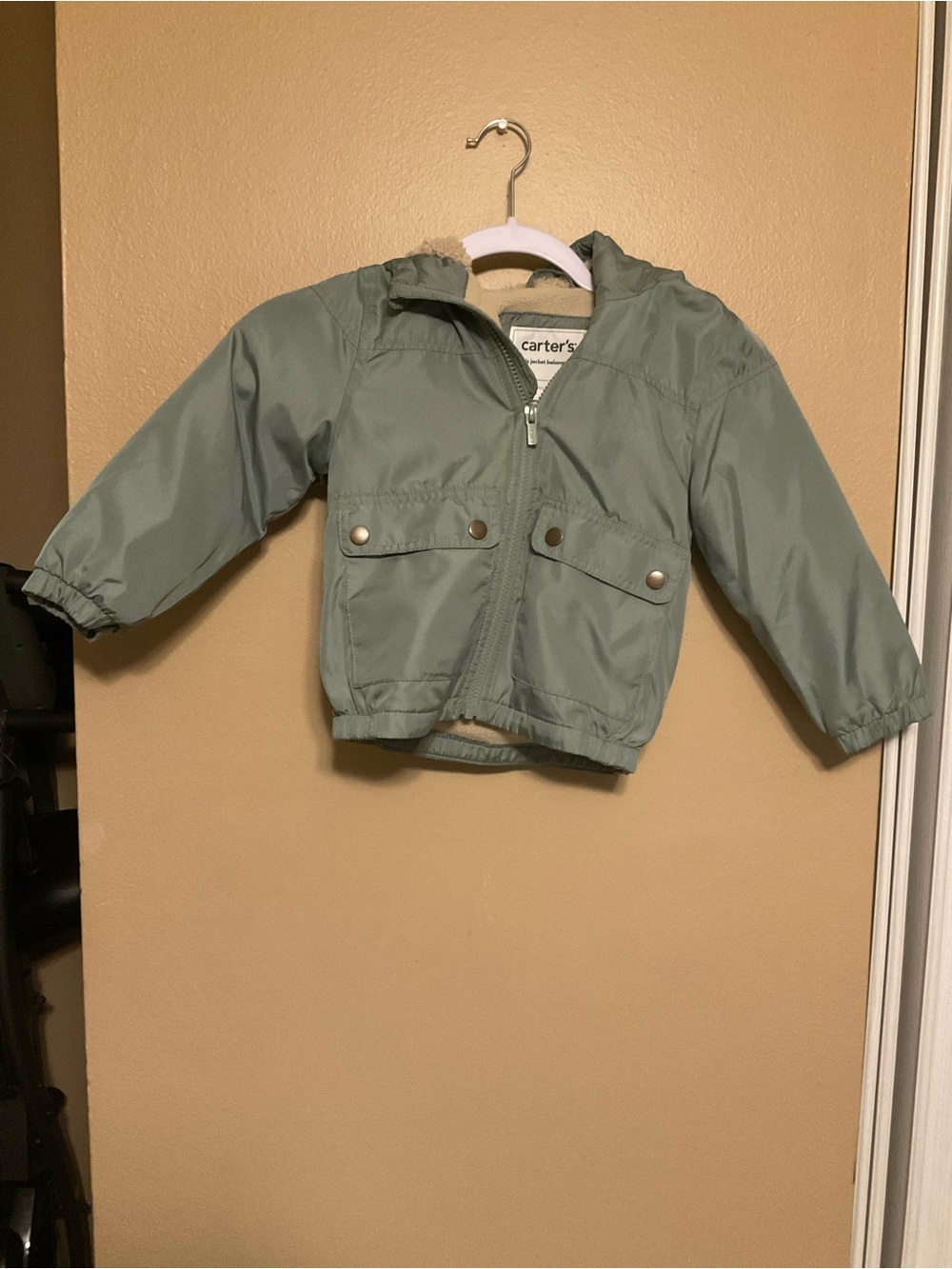 Carter's Sage Green Hooded Toddler Jacket